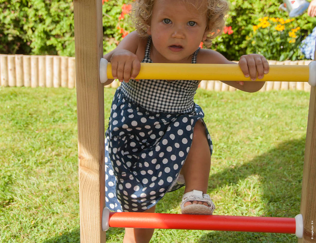 Jungle House | Wooden climbing frame with double swing